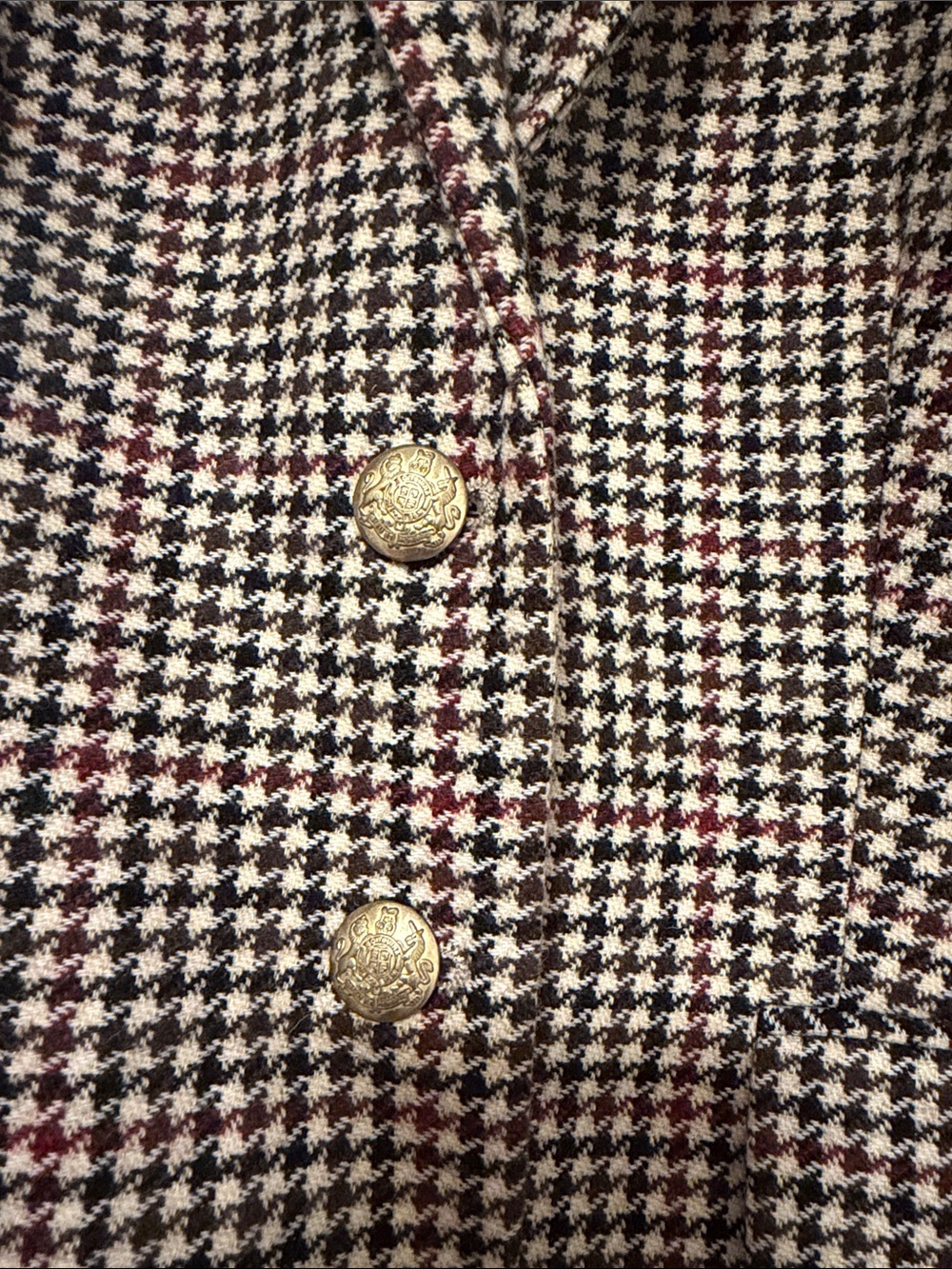 J. Crew Houndstooth Blazer in Black, White & Red - Picture 3 of 3